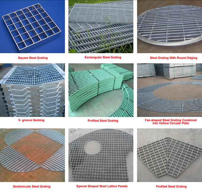 Steel grating is widely used in the platform, corridor, bridge, well ...